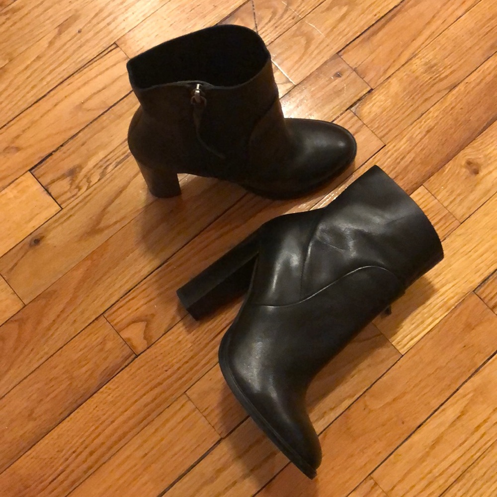 ASOS Black Leather Sock Ankle Booties
